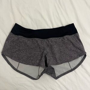 Grey Lululemon Speed Up Shorts
